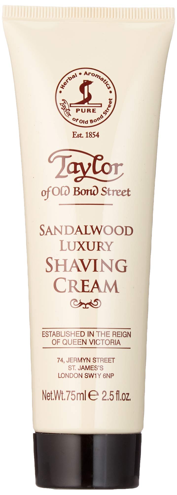 Taylor—crème de rasage santal, texture lisse idéale pour un rasage précis.