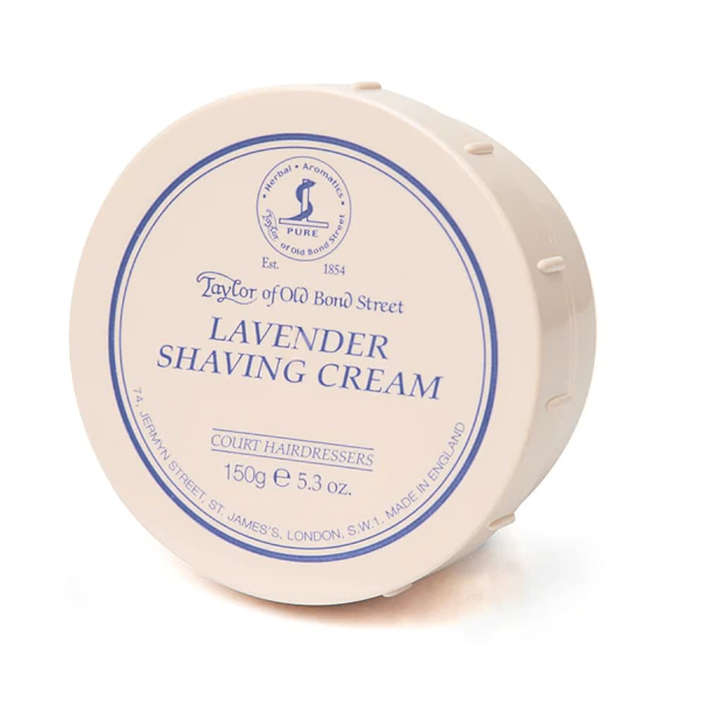Taylor of Old Bond Street crème de rasage lavande dans bol, douceur apaisante pour le rasage