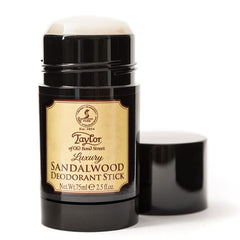Emballage du déodorant Taylor Old Bond Street santal, présentation élégante et pratique.