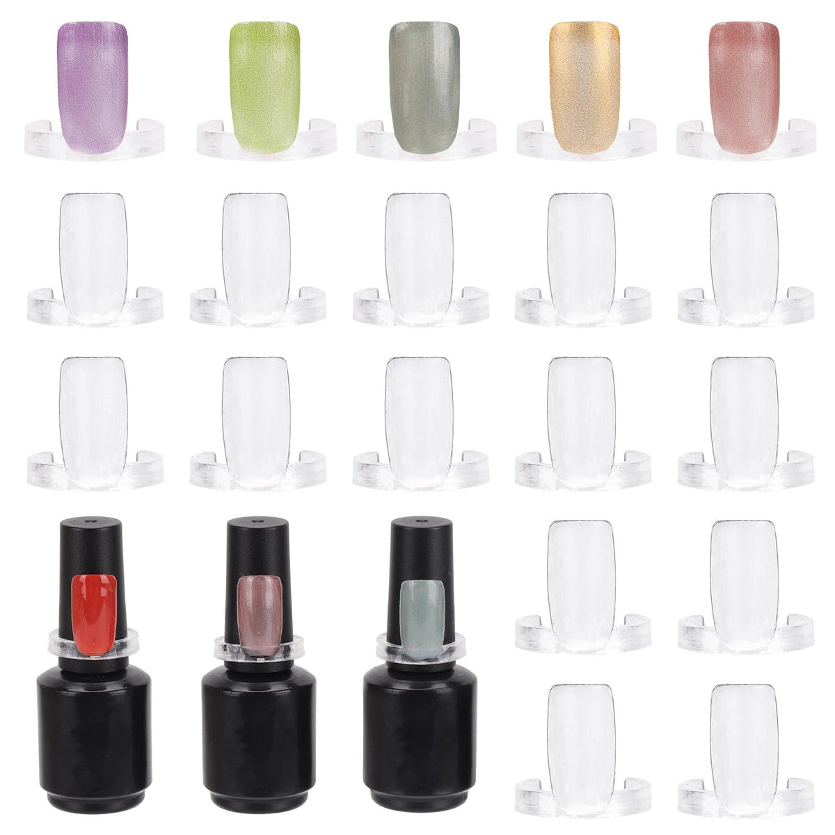 Tbestmax: anneaux échantillons vernis 600 pièces pour aperçu clair des couleurs.