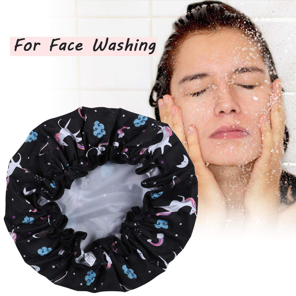 Tbestmax bonnet-douche licorne double détail-elastique, élastique doux et ajustable.