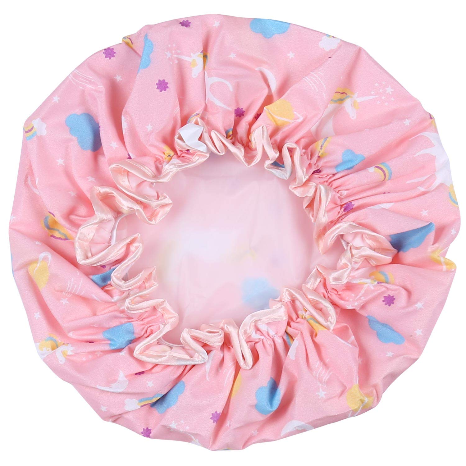 Tbestmax bonnet-douche licorne double rose, pratique et réutilisable.