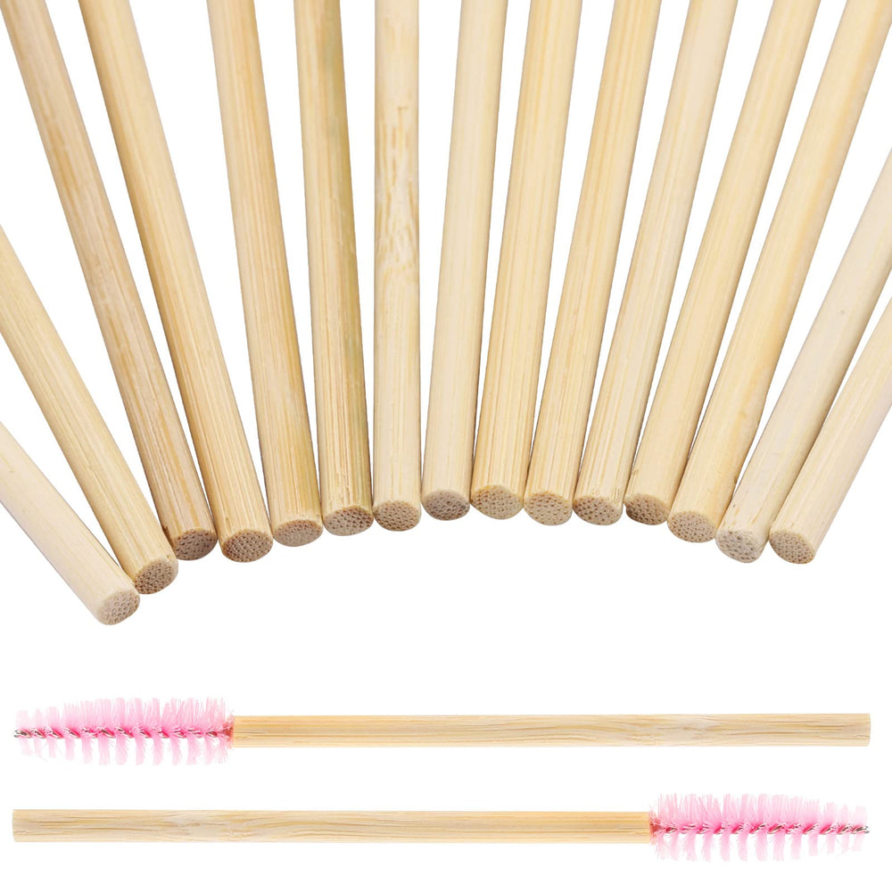 Brosse-mascara Tbestmax bambou rose, tête flexible pour atteindre chaque cil