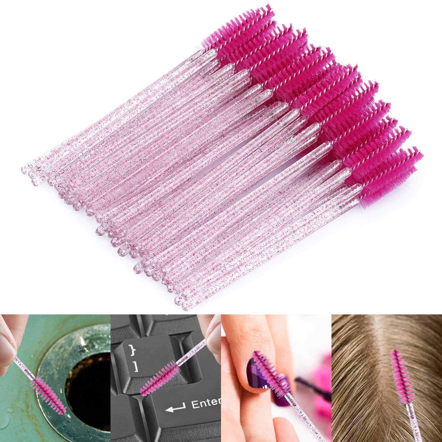 Brosse mascara jetable Tbestmax couleur bleu, effet visuel renforcé.