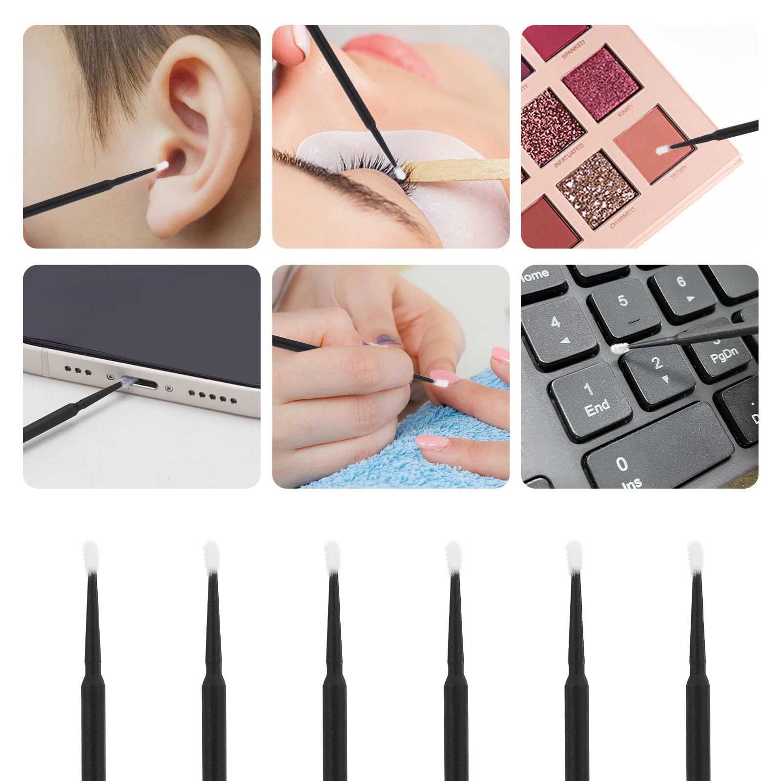 Tbestmax brosse micro-applicateur précision pour les yeux.