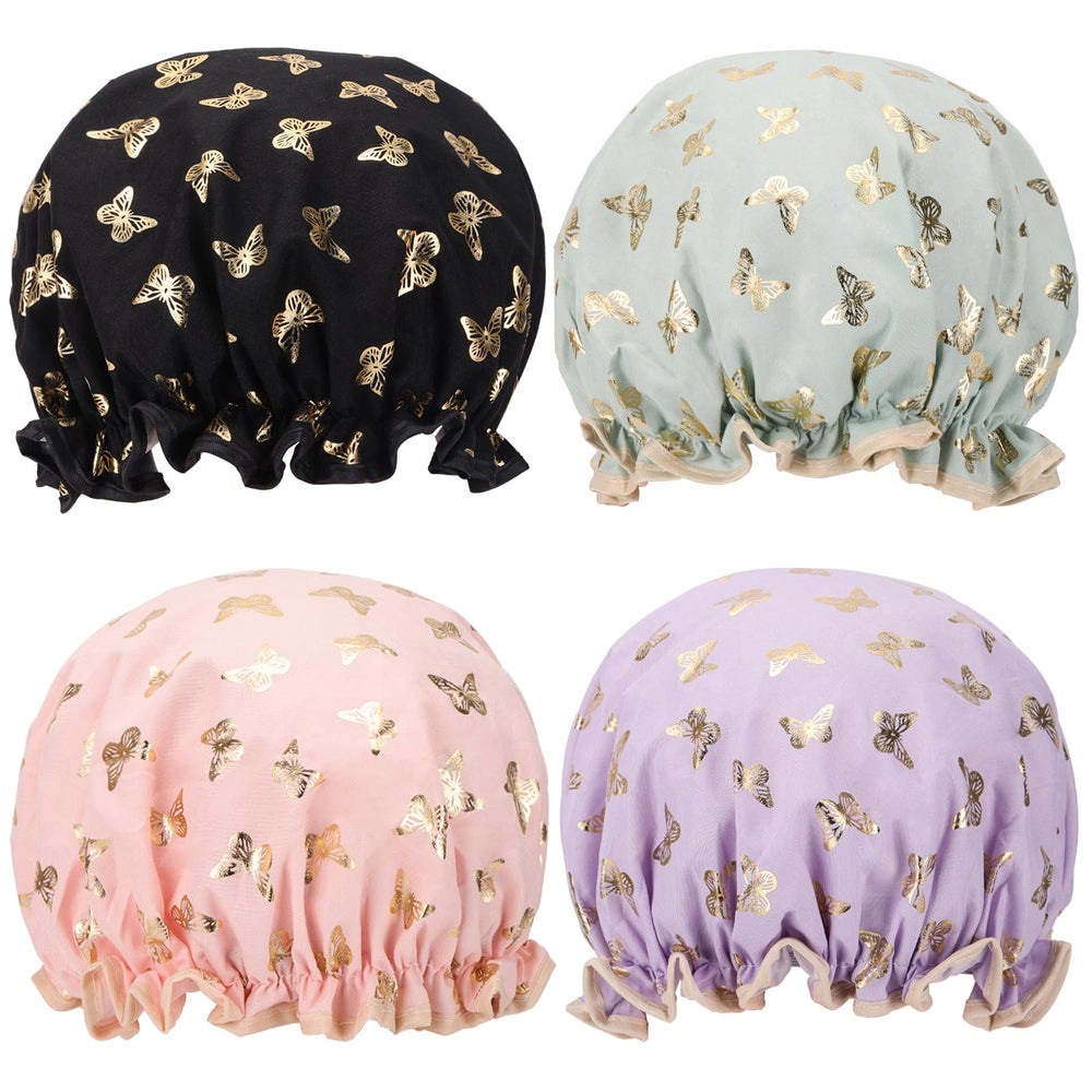 Tbestmax capuchon papillon ensemble protège les cheveux pendant la douche.