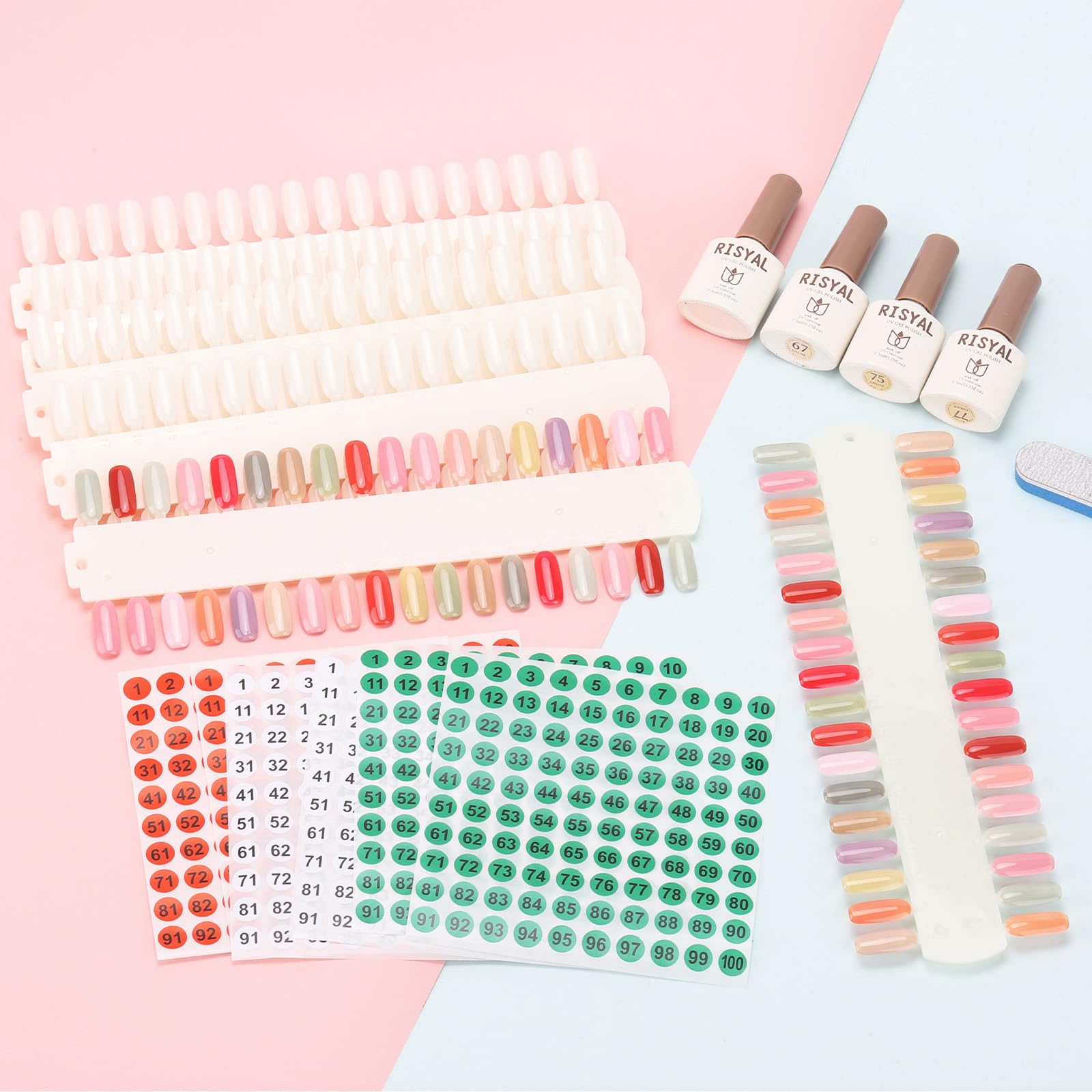 Échantillons vernis Tbestmax avec couleurs précises pour vérifications pro.