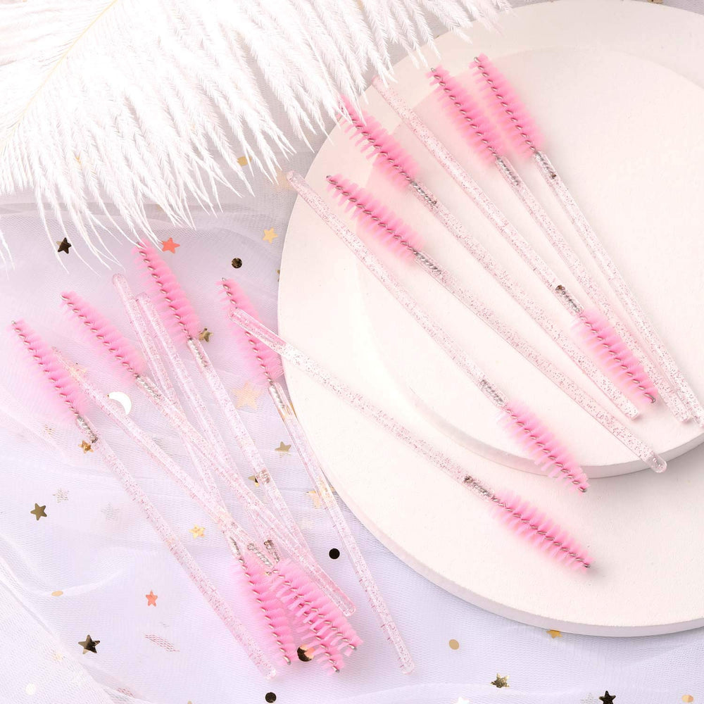Embout pinceau sourcils rose jetable Tbestmax brosser ajuster