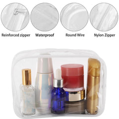 Pochettes Toilettes transparentes Tbestmax, organisation compacte pour déplacements.