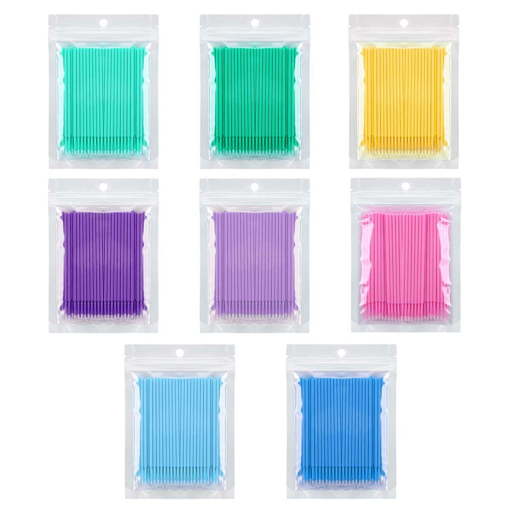 Tbestmax pinceau micro bleu foncé pour retouches précises des cils.