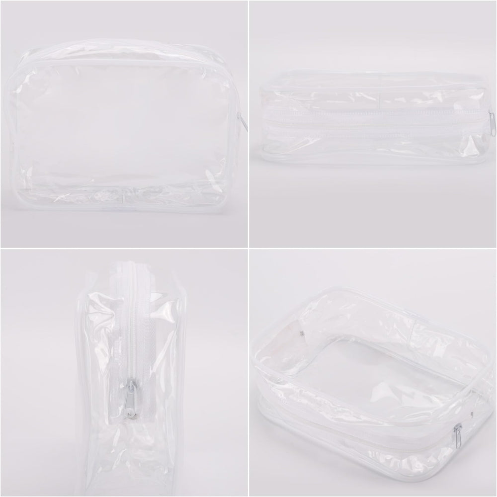 Etui cosmétique transparent Tbestmax, idéal pour salle de sport et voyage.