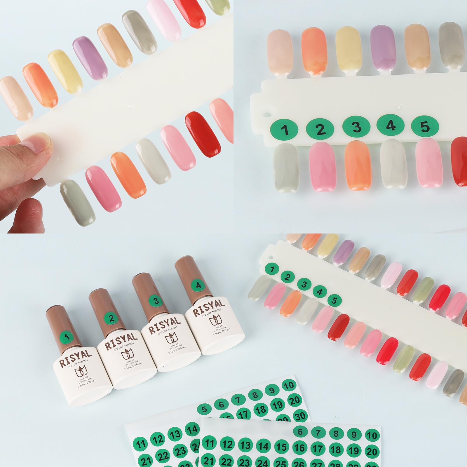 Support d’échantillons ongles Tbestmax prêt pour présentation des teintes.