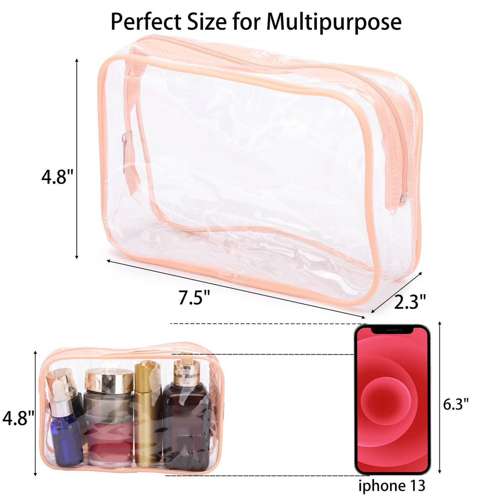 Sacs Tbestmax transparents pêche, fermeture zippee pour rangement sûr.