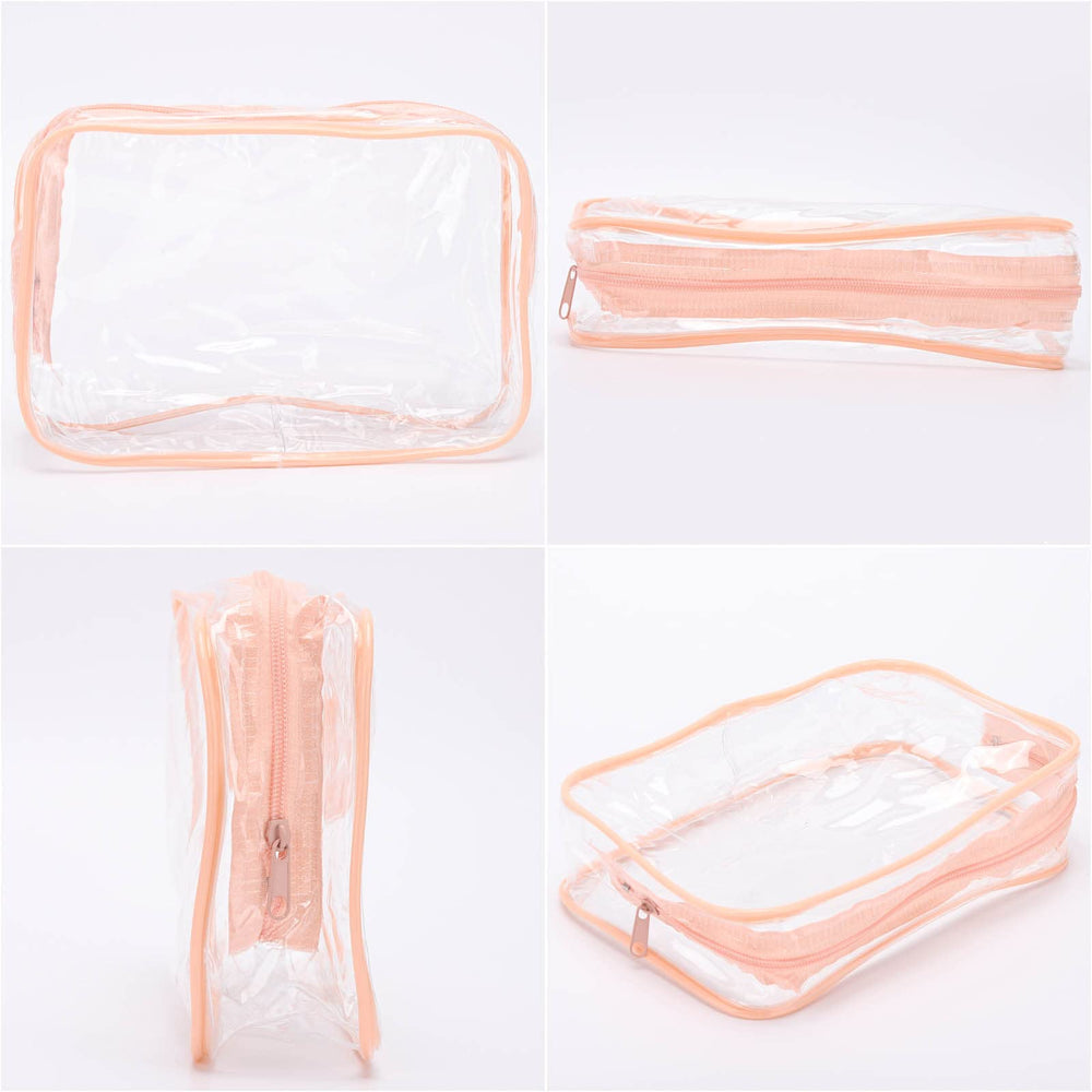 Pochette cosmétique Tbestmax transparente, parfaite pour sacs de toilette en déplacement.