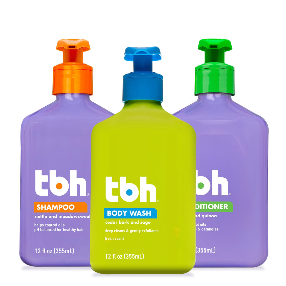 TBH Enfants Shampooing : bouteille montrant soin capillaire léger et équilibrant