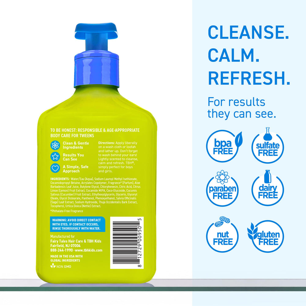 TBH gel douche ado enfant – mousse crémeuse et parfum botanique agréable.