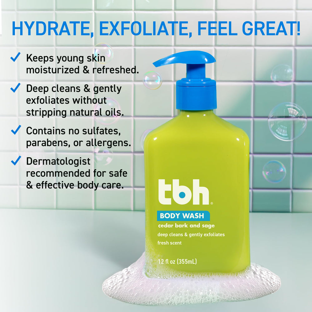 TBH gel douche ado enfant – routine rapide et efficace pour peau sensible.