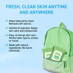 TBH Kids lingettes visage – parfum léger pour une sensation de fraîcheur.