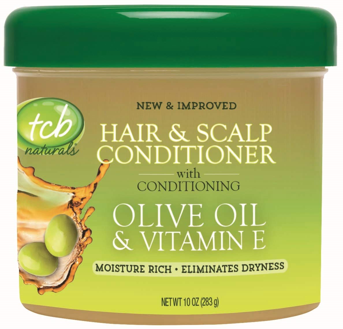 TCB Conditionneur Cheveux dans un bocal de 10 oz, douceur durable et coiffage facilité.