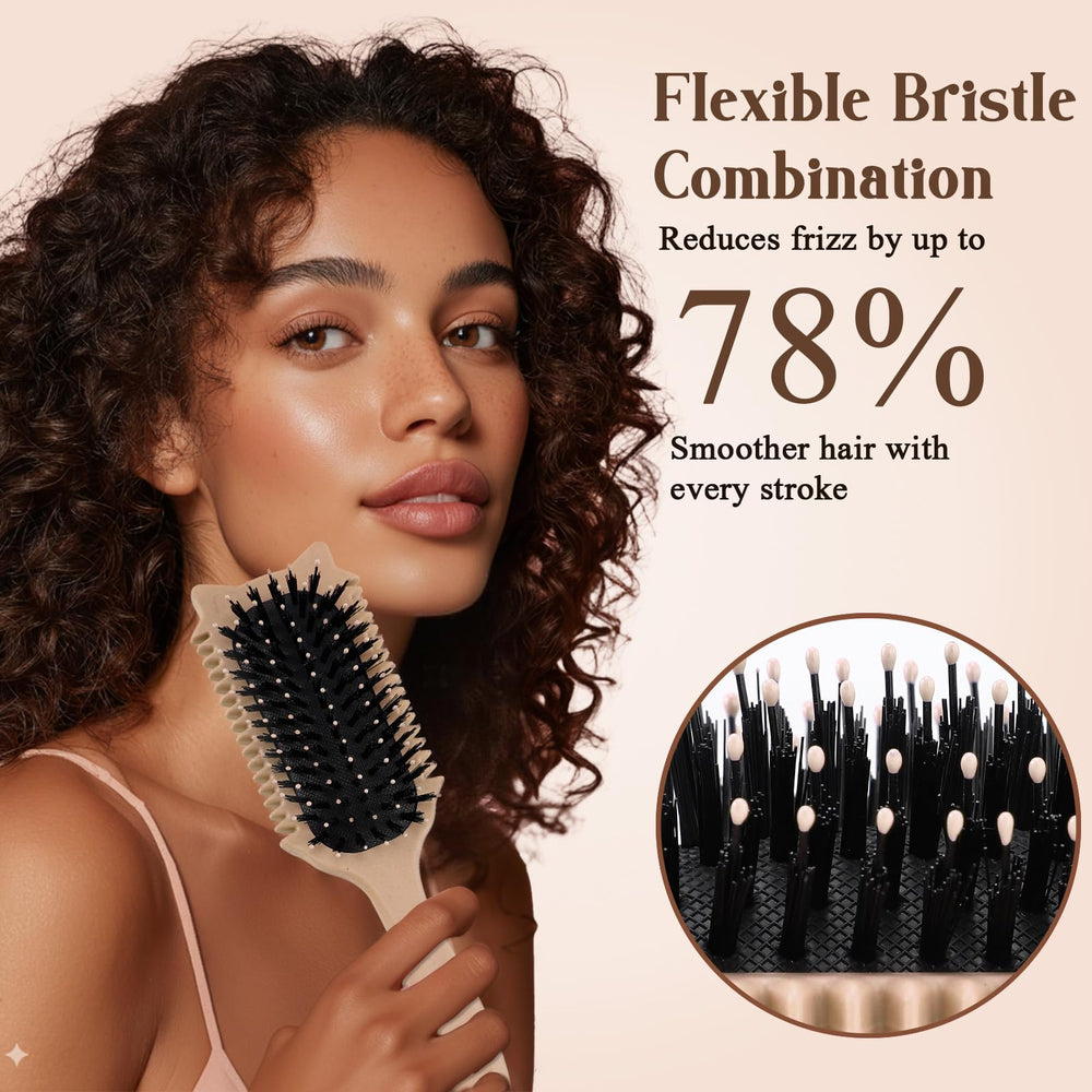 Brosse Tcsxady pour cheveux humides ou secs avec glisse fluide.