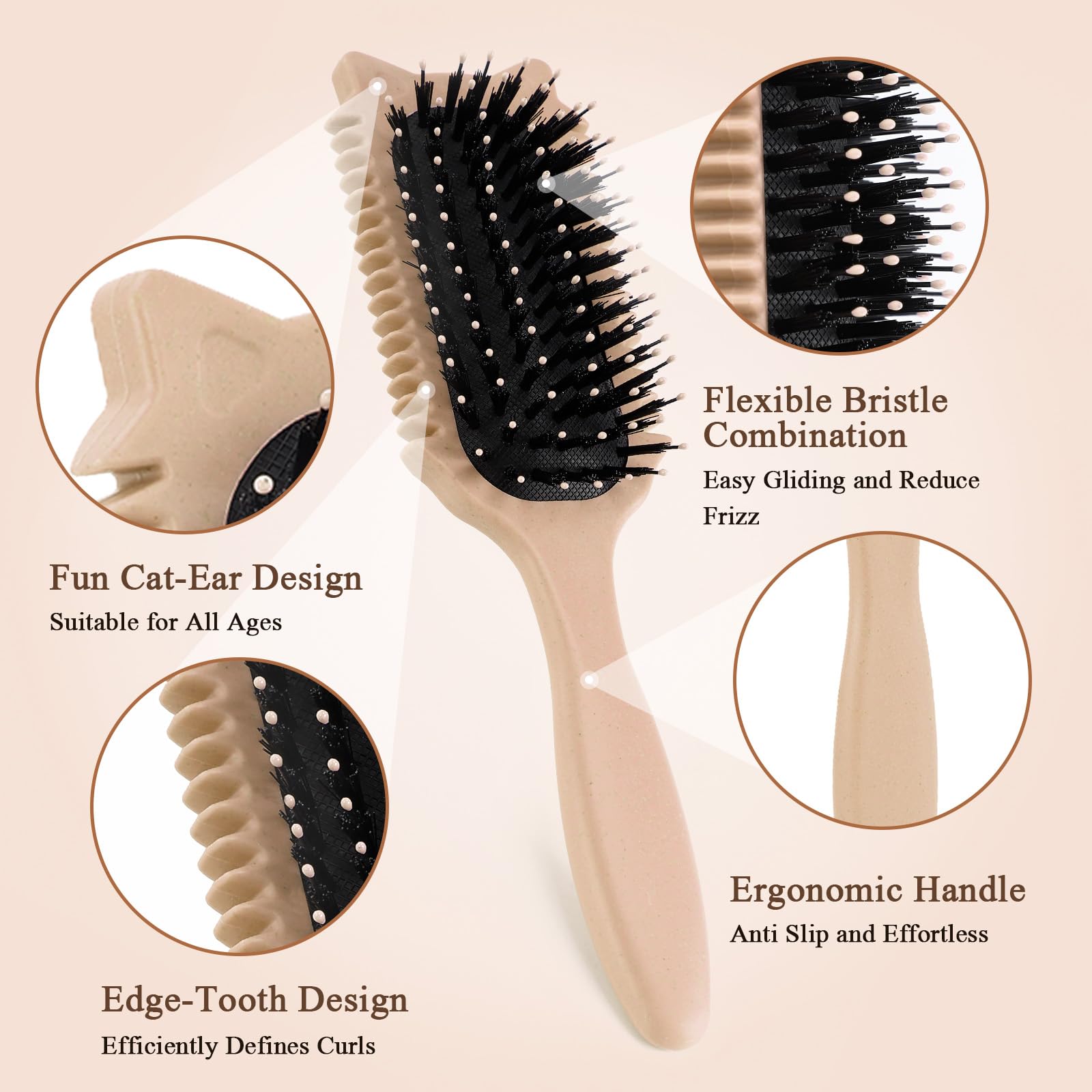 Brosse Tcsxady, distribution homogène des huiles et définition des boucles.