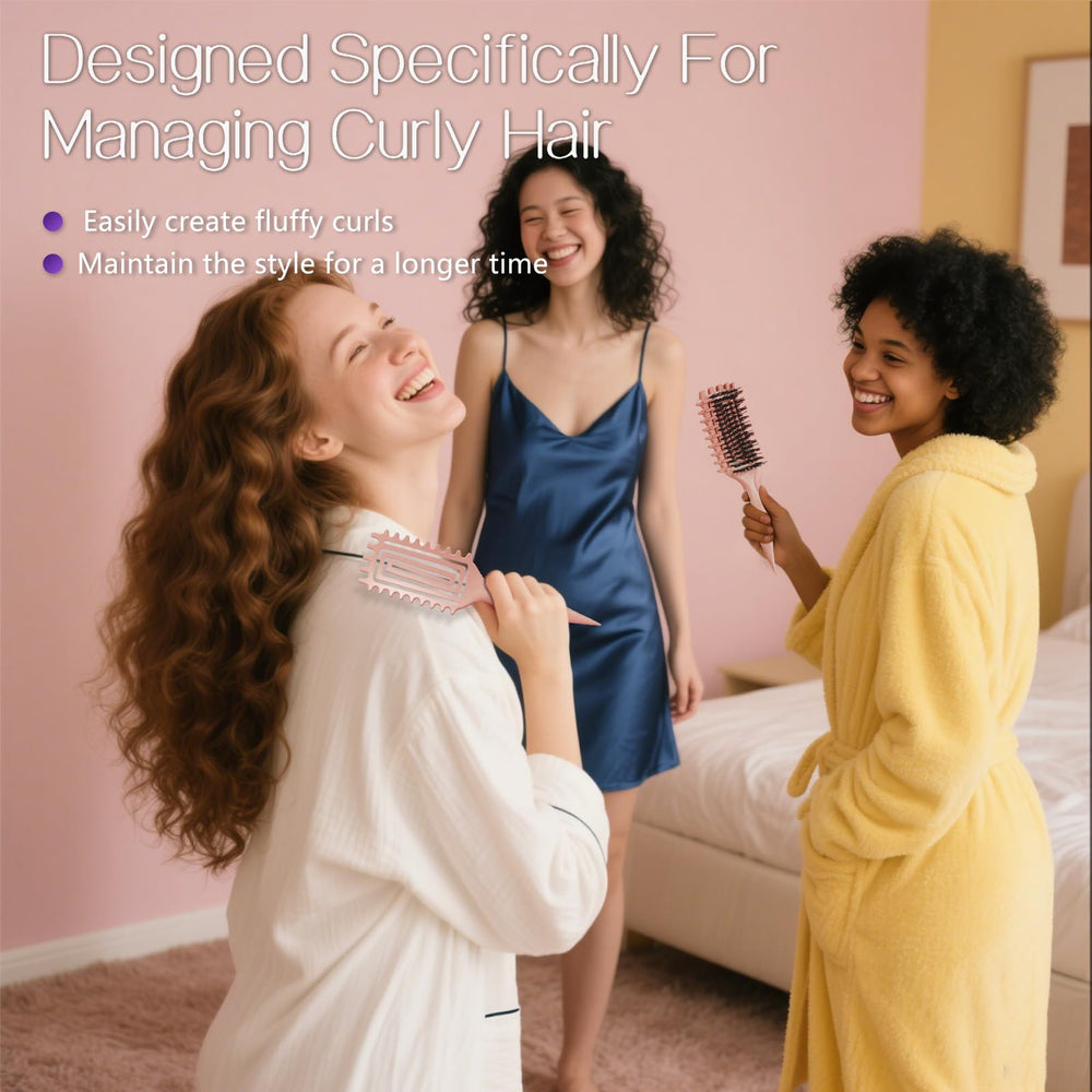 Brosse Tcsxady tout-types-cheveux : adaptée à tous les types de cheveux.