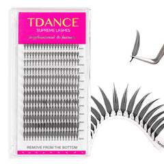 TDANCE cils animés spire prémontés en emballage prêt pour salon