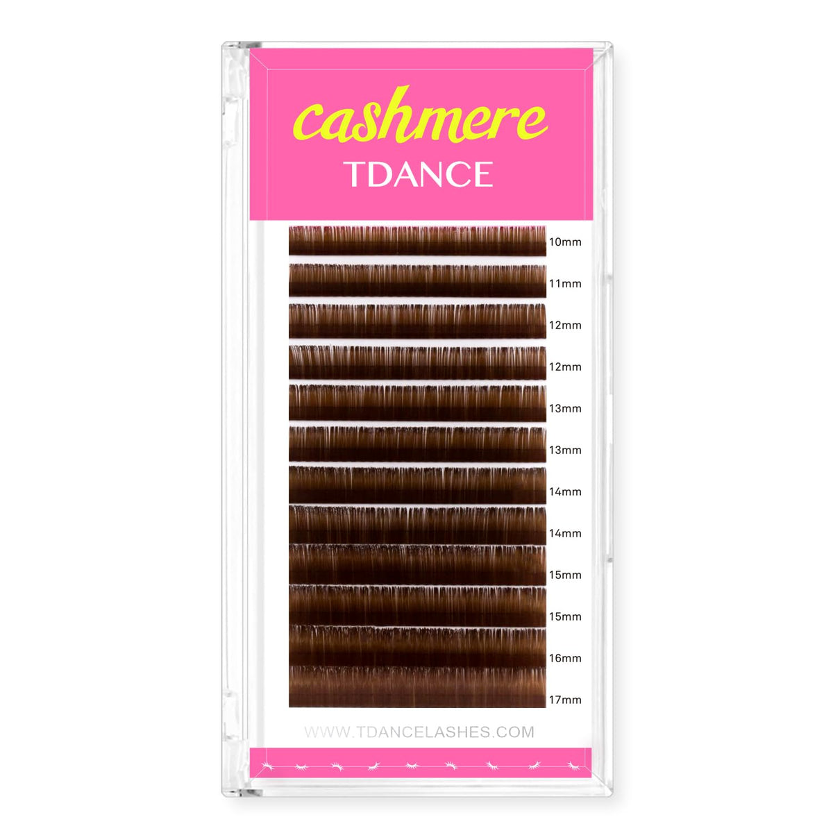 TDANCE cils bruns foncés 0,07 C/D, courbure durable et naturelle