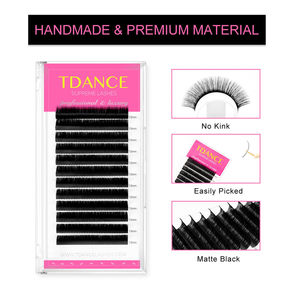 TDANCE extensions cils noir mat – longueurs mélangées pour divers styles.