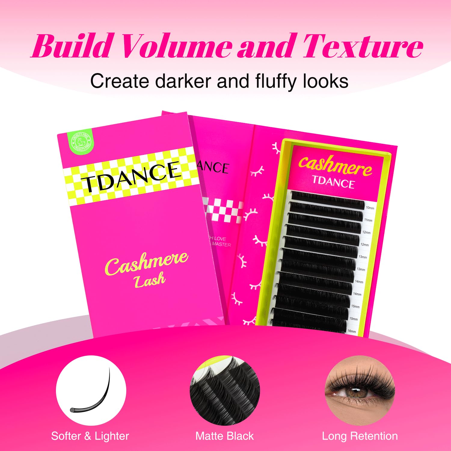 TDANCE extensions cachemire volume 0,05-C 14-19mm aspect travaillé fluide.