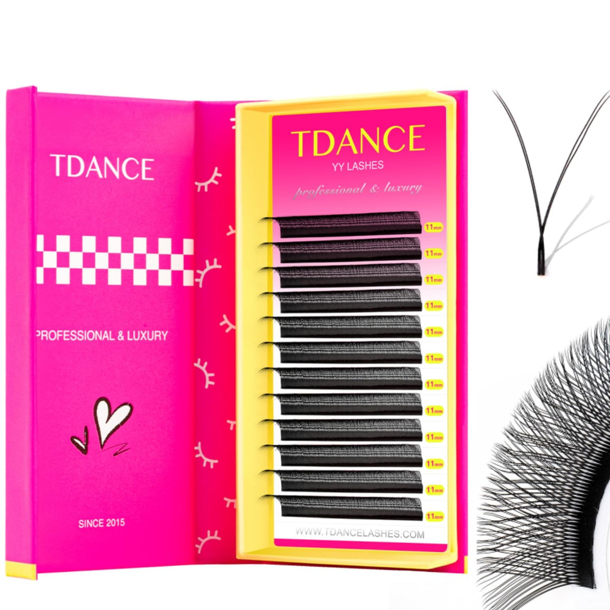 TDANCE YY extensions cils fans préfabriqués noir mat pour volume naturel