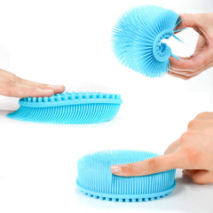 TDHDIKE brosse silicone corps bleu, lot de 3, massage ciblé et peau nette.