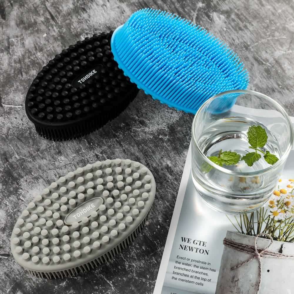 TDHDIKE brosse silicone corps, nettoyage en profondeur sans résidus ni bactéries.
