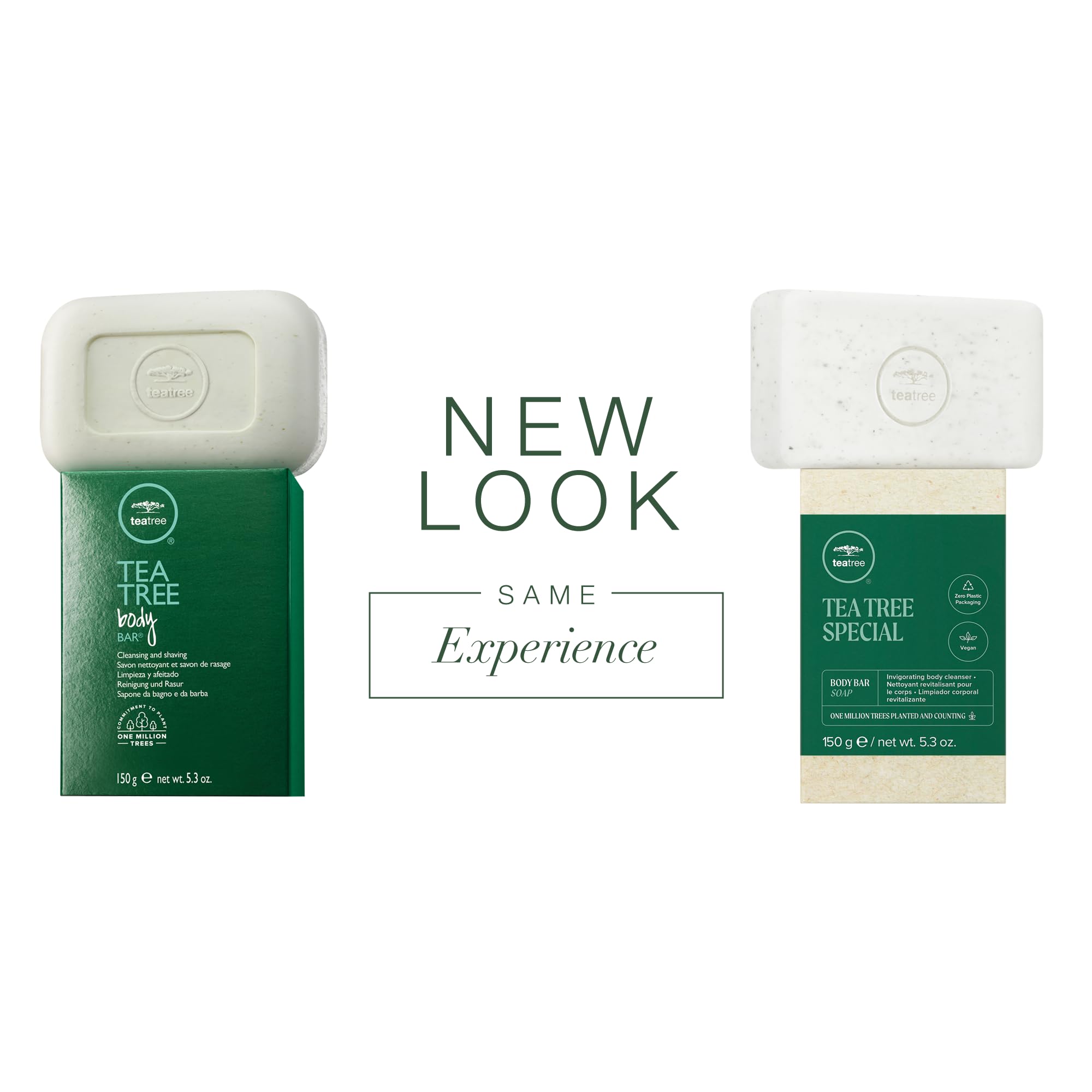 Tea Tree barre savon corps exfoliant persil-feuilles pour lisser la peau.