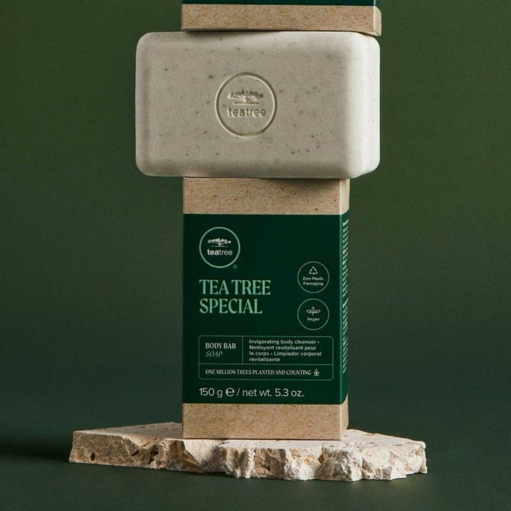 tea-tree barre savon corps infusé tea-tree offre une sensation tonique.