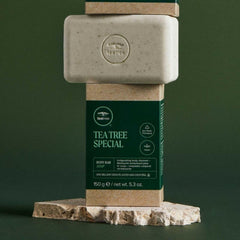 tea-tree barre savon corps infusé tea-tree offre une sensation tonique.
