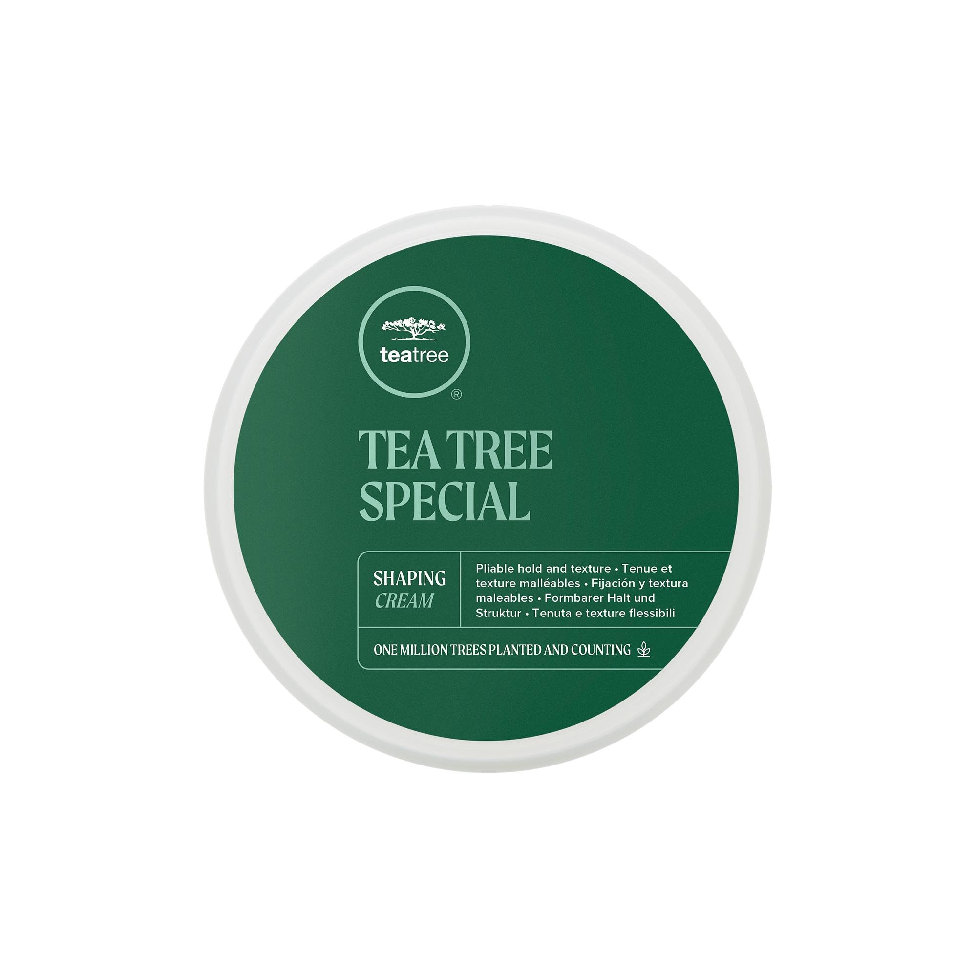 Crème Tea Tree coiffage, bouteille 3 oz, tenue durable et définition.