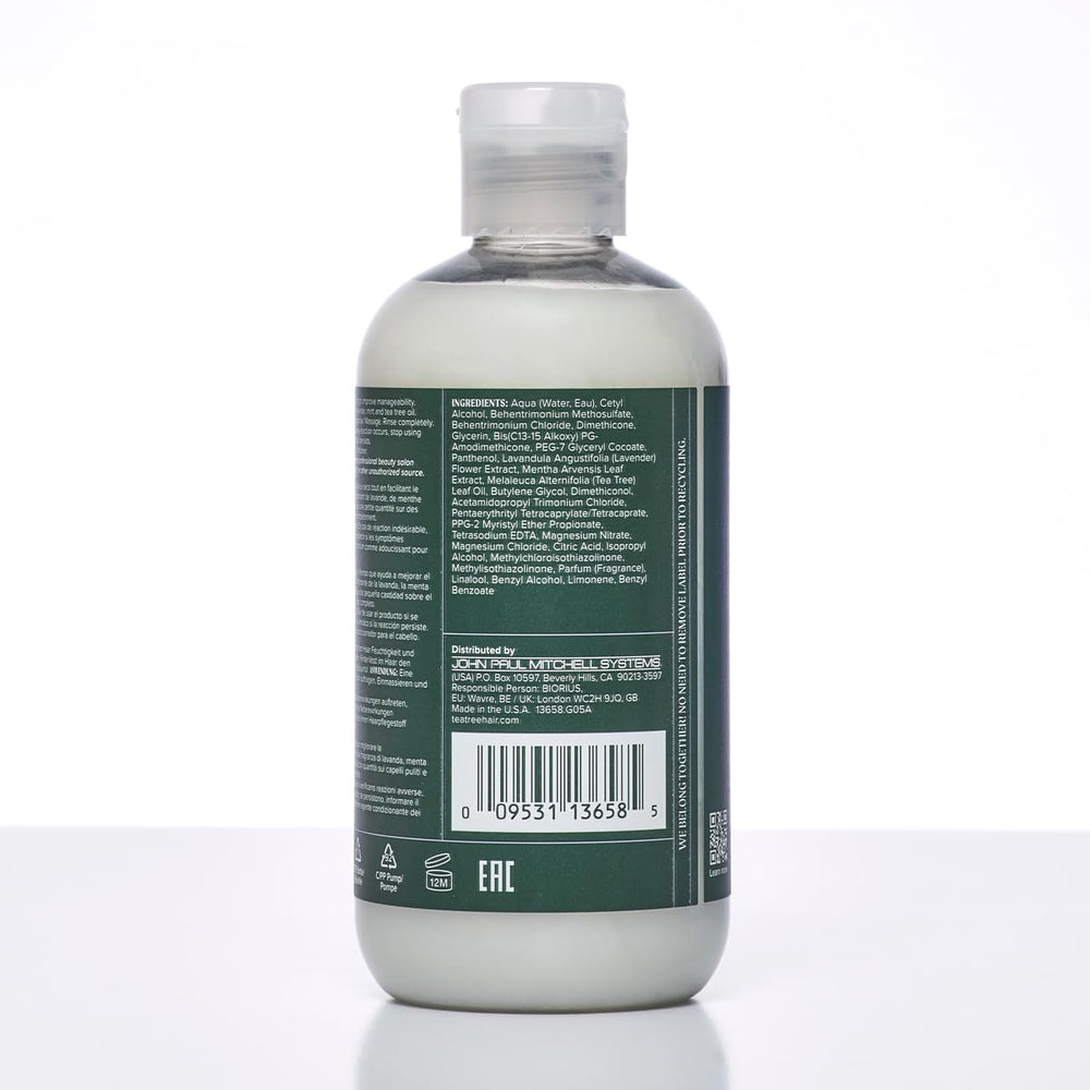 Emballage renouvelé Tea Tree Lavande Menthe reflétant l'engagement durable.