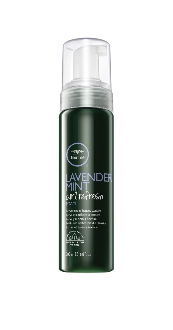 Tea Tree Lavande Menthe Mousse emballage: allure pratique pour rafraîchir les cheveux entre lavages
