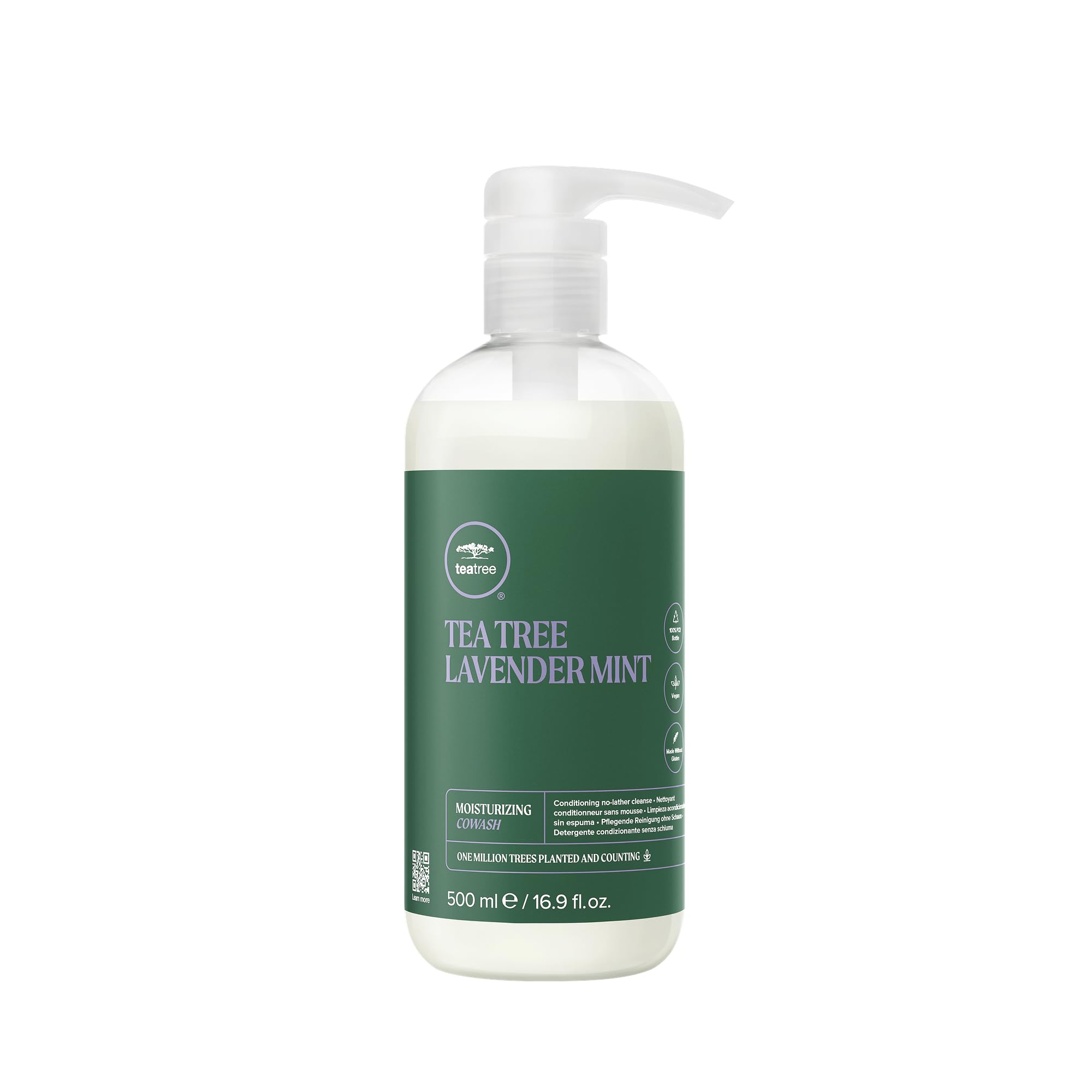 Tea Tree Lavande Menthe: bouteille montrant le soin hydratant idéal pour cheveux bouclés.