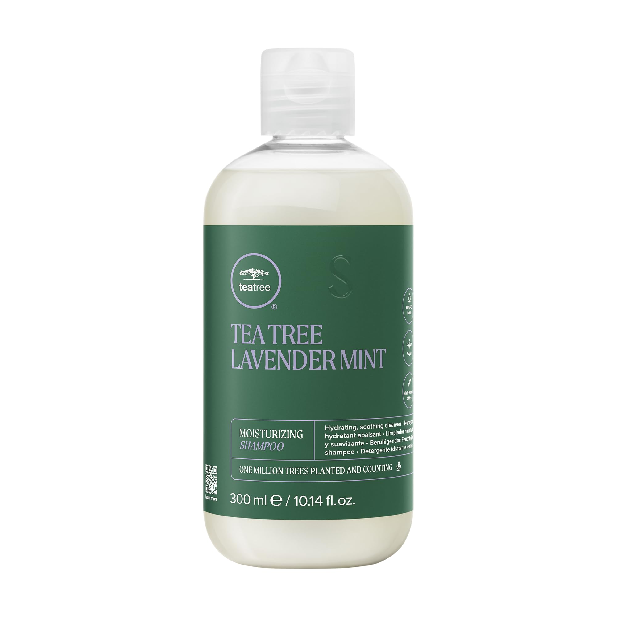 Tea Tree Lavande Menthe — bouteille du shampooing hydratant, hydratation pour cheveux secs.