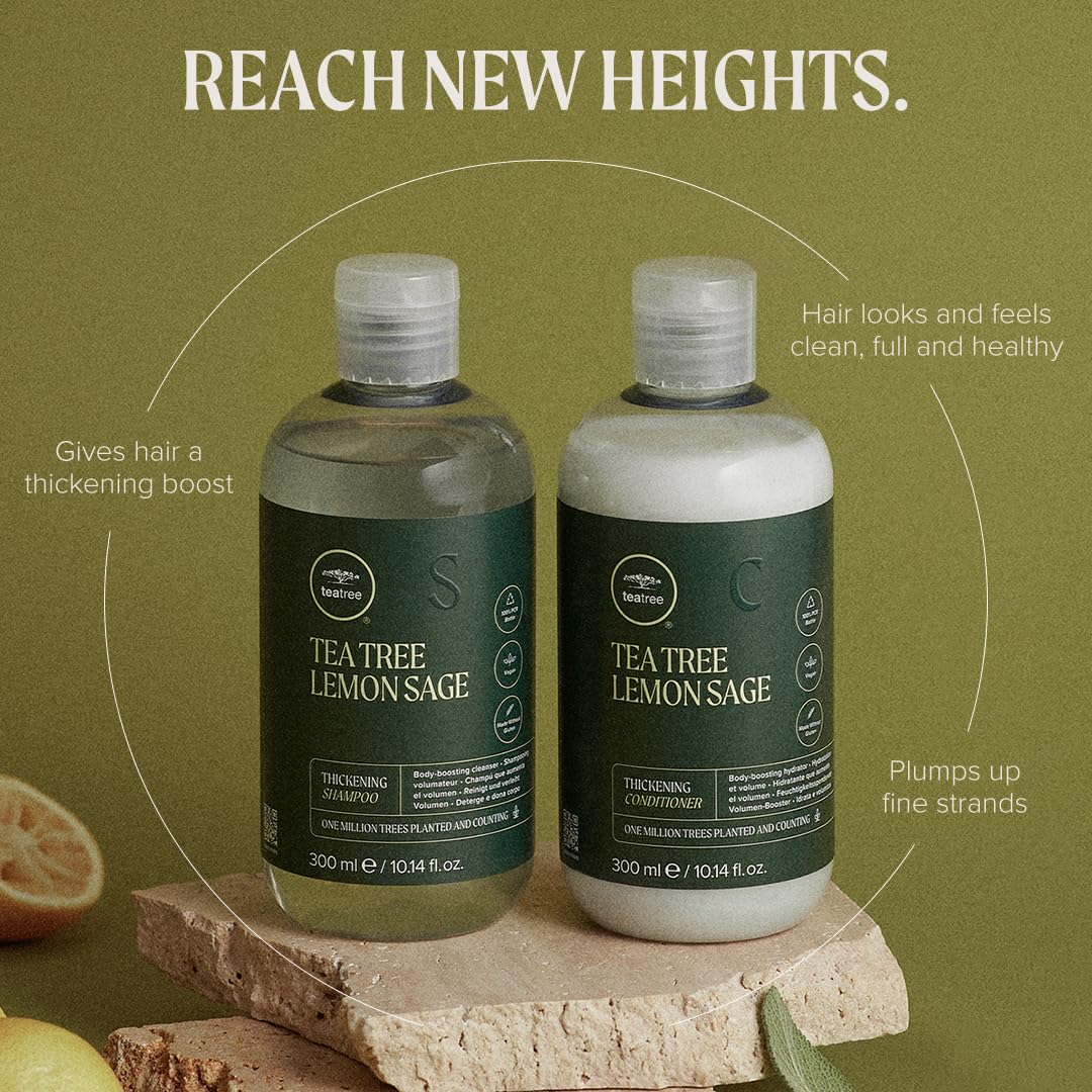 Cheveux fins gagnant en volume grâce au Tea Tree Lemon Sage
