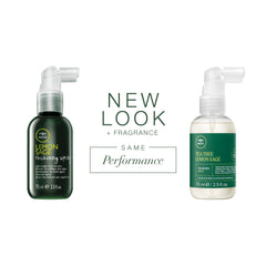 Tea Tree Lemon Sage Spray, etiquette: parfum citronné-sauge pour une sensation fraîche.