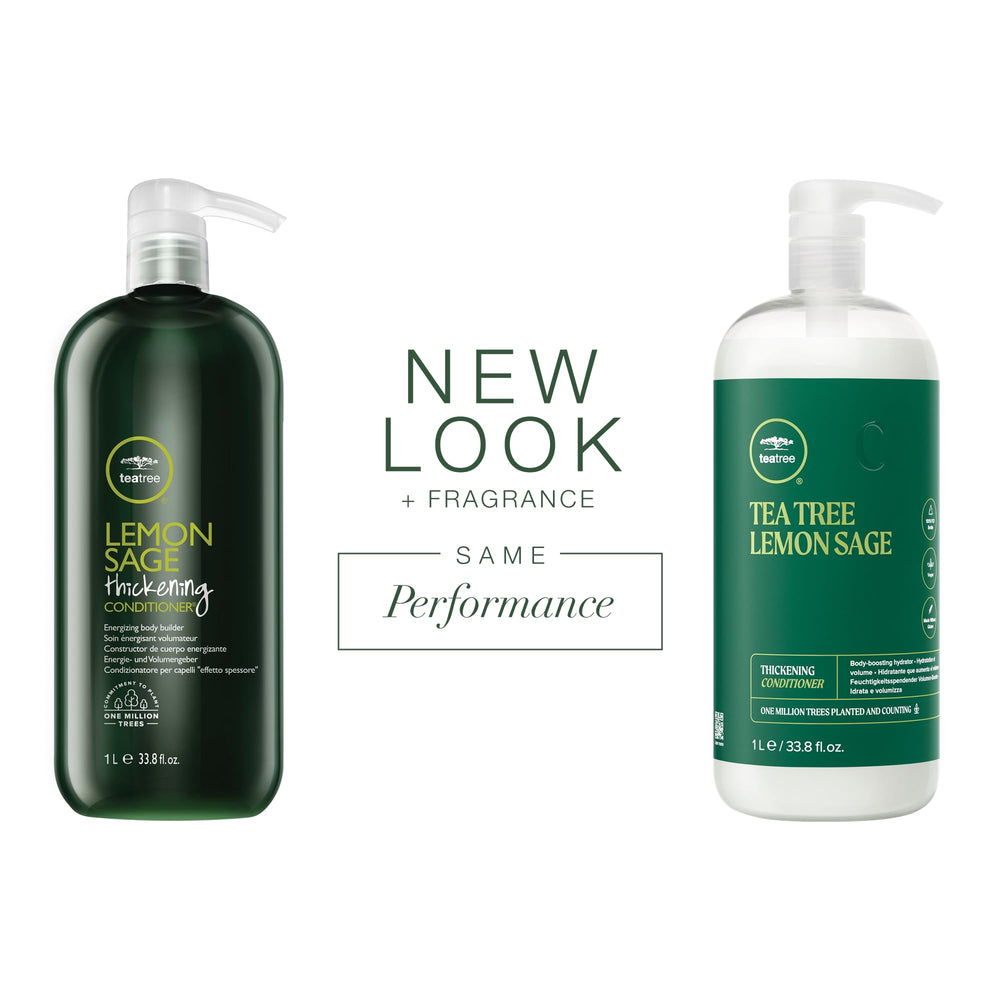 Tea Tree Lemon Sage : zestes citrons visibles apportant corps pour cheveux fins.