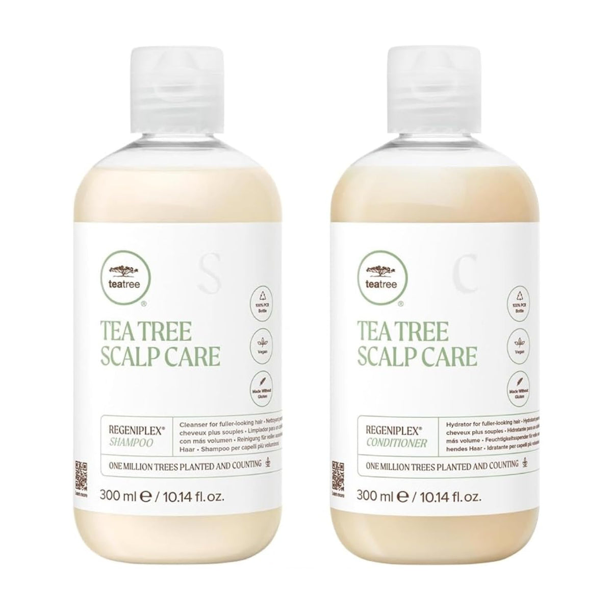 Tea Tree Shampoing bouteille: soin cuir chevelu et volume pour cheveux fins.