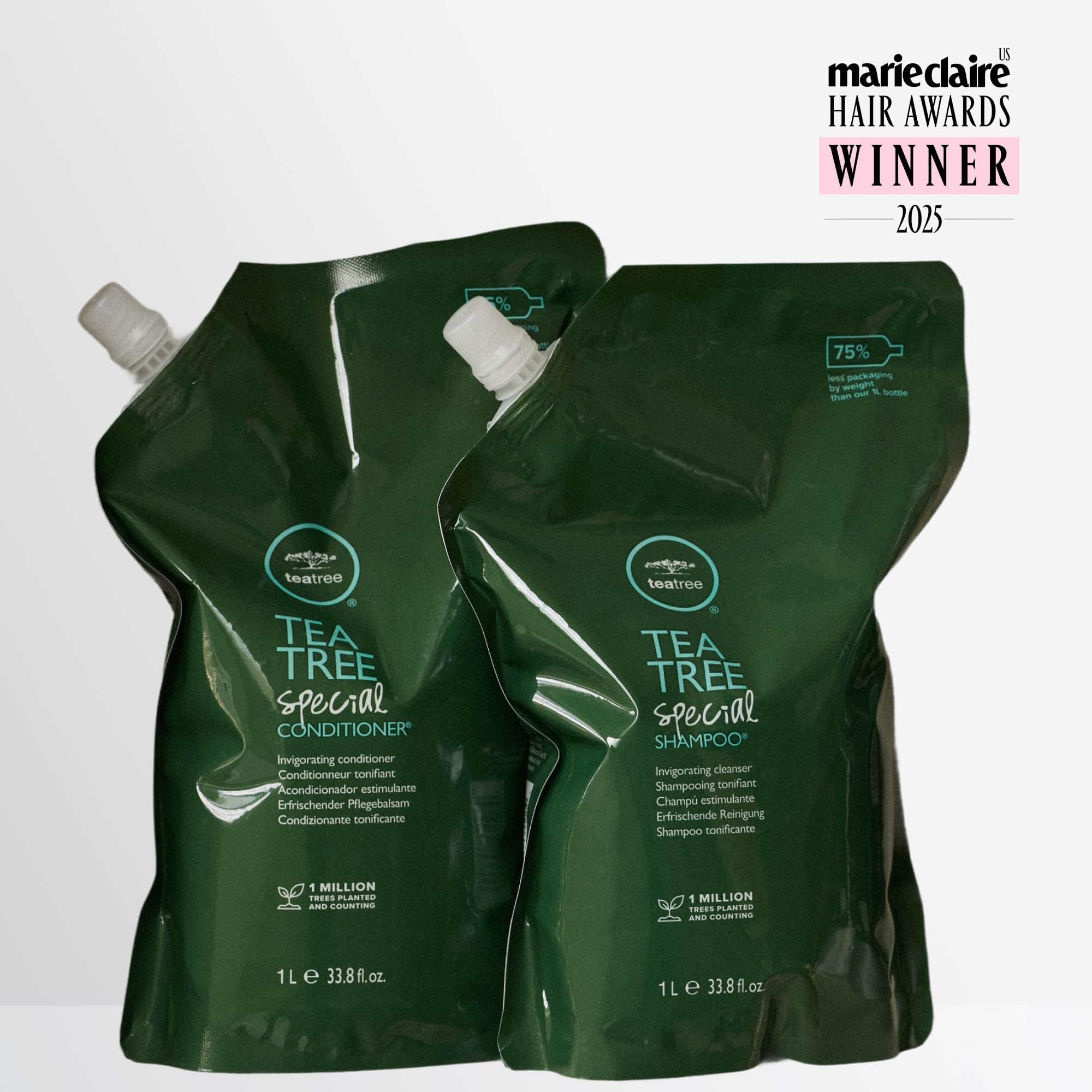 Tea Tree Special Conditioner : flacon ouvert suggérant application facile et contrôlée.