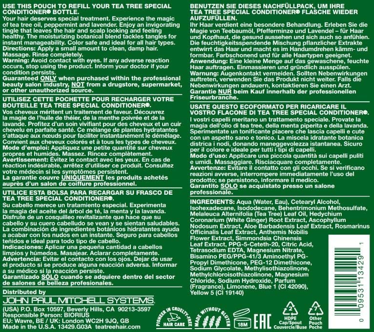 Tea Tree Special Conditioner : moment bain à domicile, expérience spa.