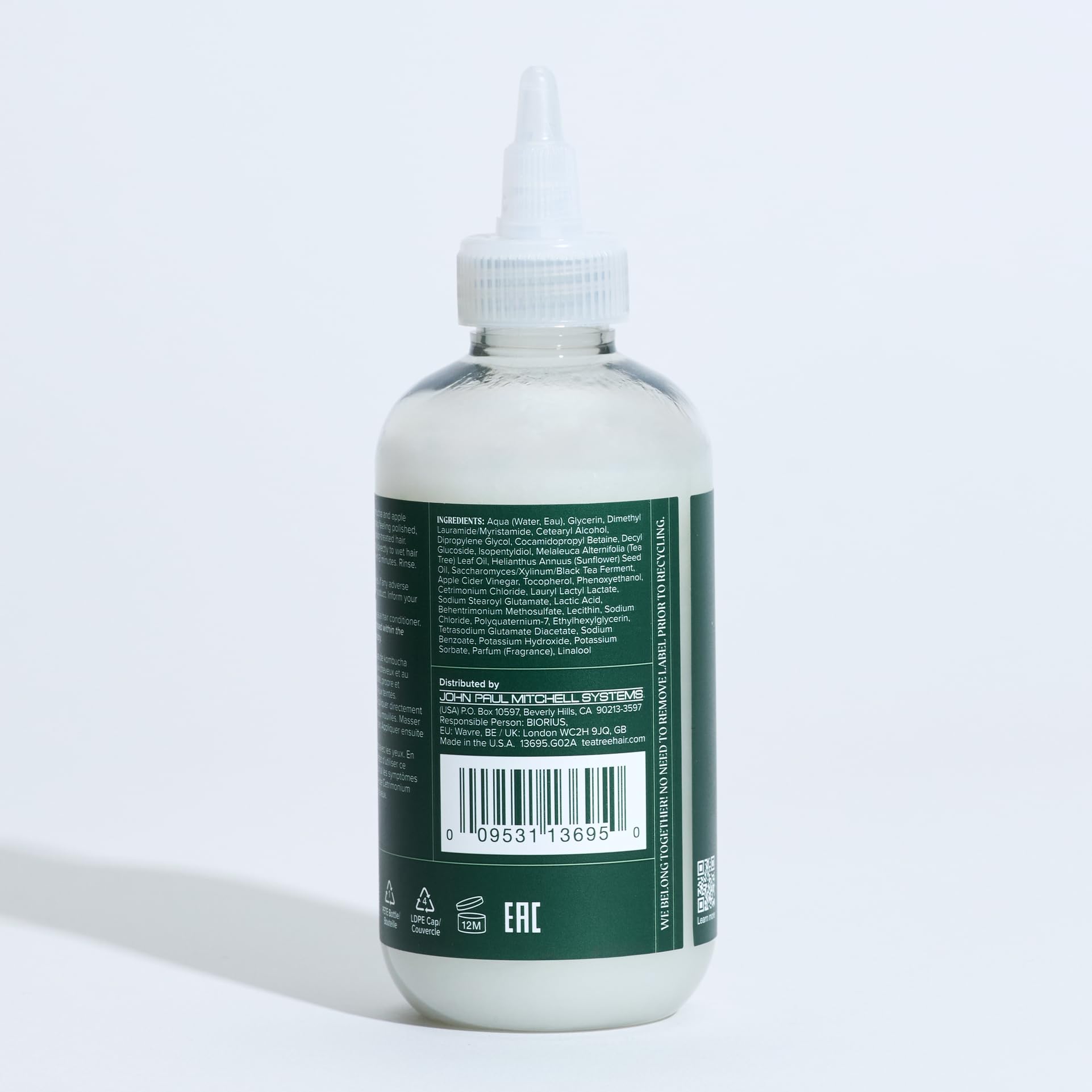 Tea Tree Special Detox Kombucha Rinçage – étiquette claire détaillant ingrédients et usage recommandé.