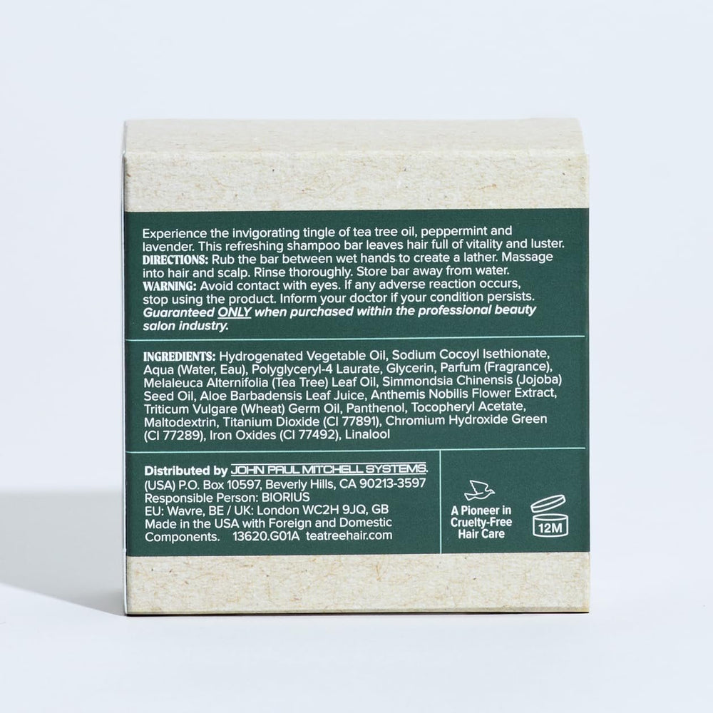 Tea Tree Special Shampoo Bar, utilisation simple et routine zéro-déchet.