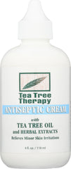 Tea Tree Therapy Crème antiseptique en bouteille 4 oz, apaise irritations mineures.